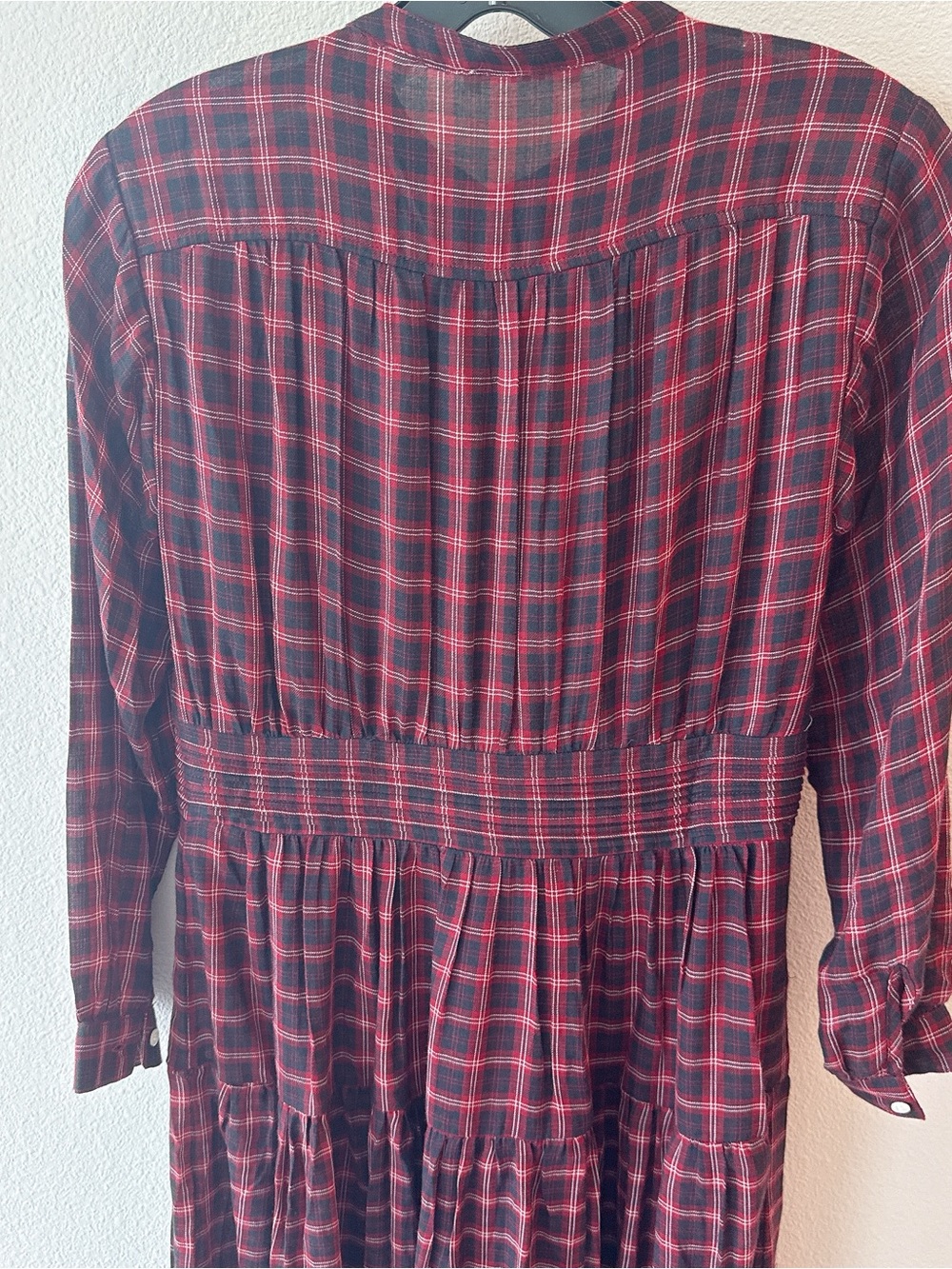 NWOT DÔEN Annika Dress Rouge Countryside Plaid - Picture 9 of 11